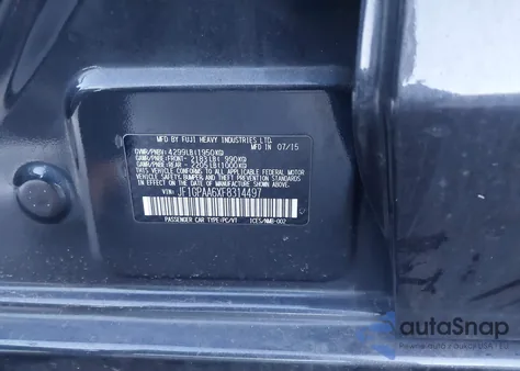 2015 Subaru Impreza 2.0I из США, поврежденный, VIN JF1GPAA6XF8314497